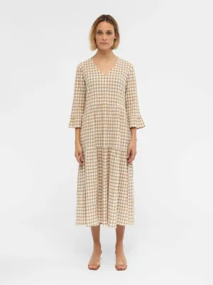 Lara Midi Dress (Brown)