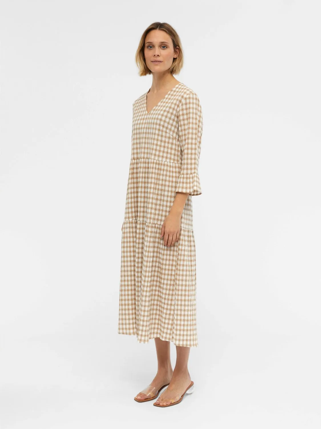 Lara Midi Dress (Brown)