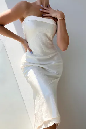 LEILA SLIP MIDI DRESS - CHAMPAGNE