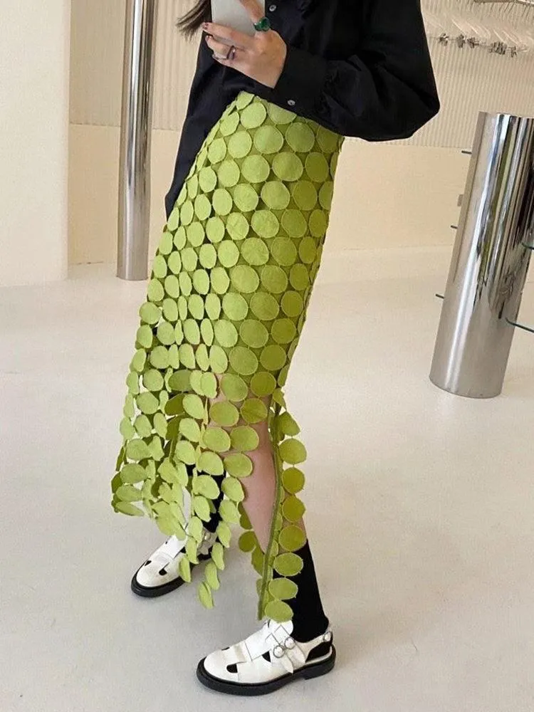 Leticia Circle Cut-Out Midi Skirt
