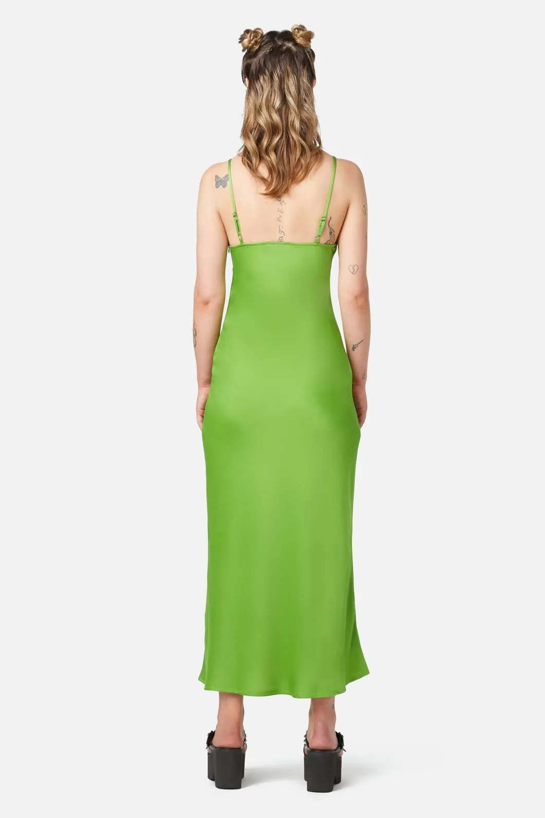Lizzie Satin Bias Cut Dress