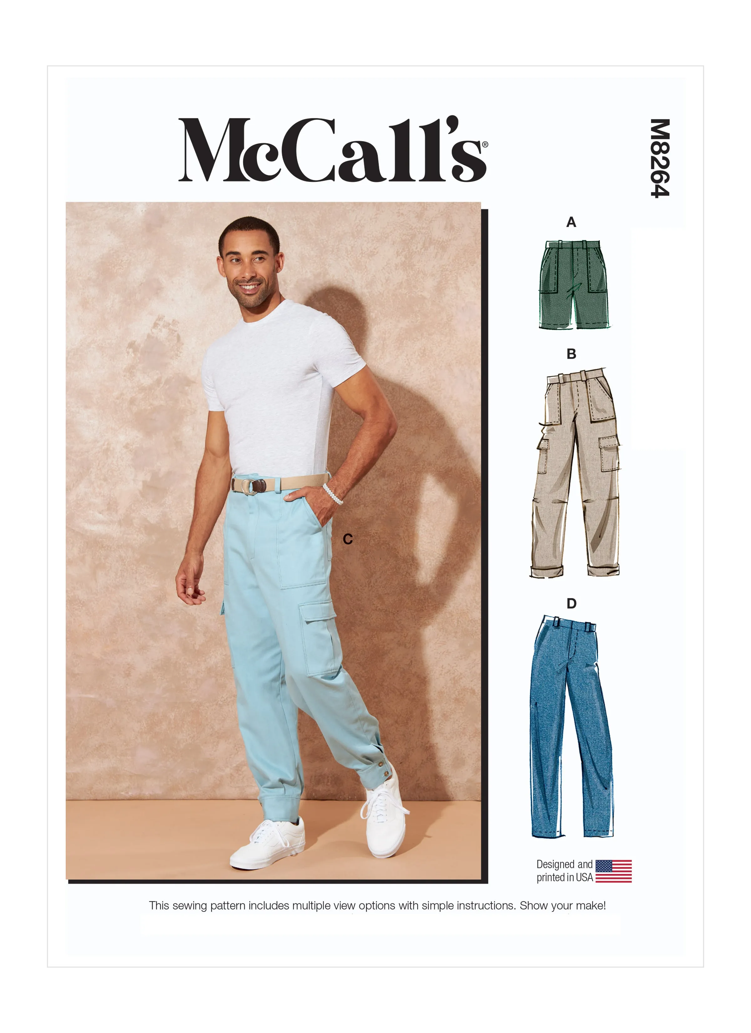 McCall's Sewing Pattern 8264 Men's Shorts and Trousers