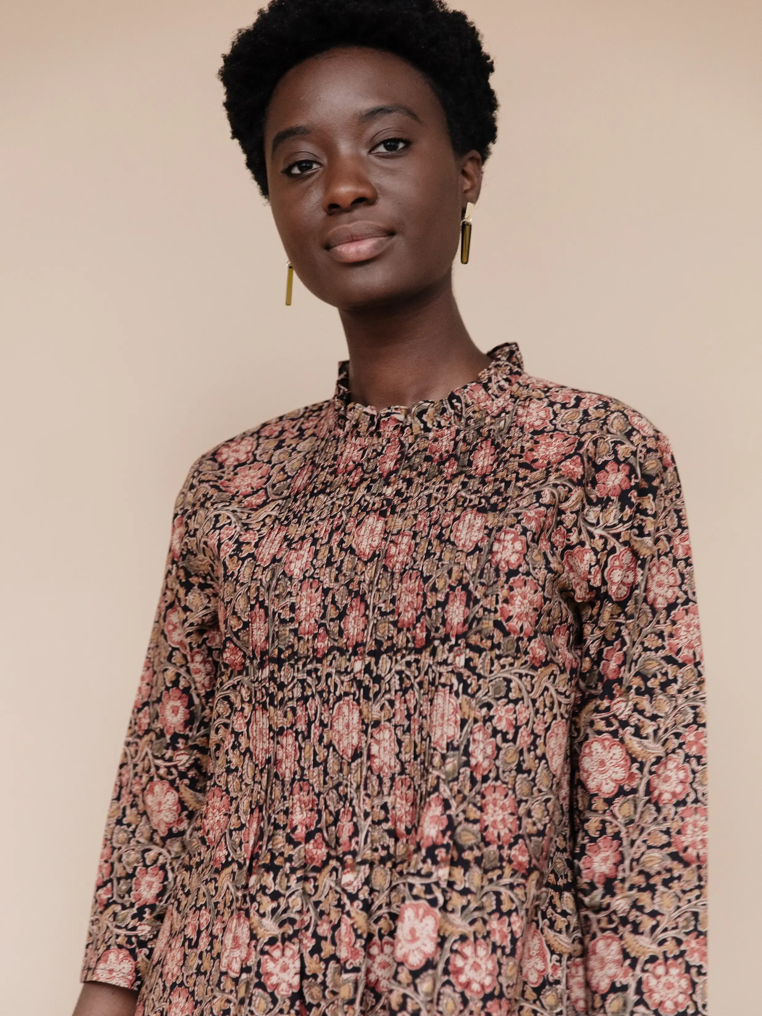 Meredith Dress - Black Floral