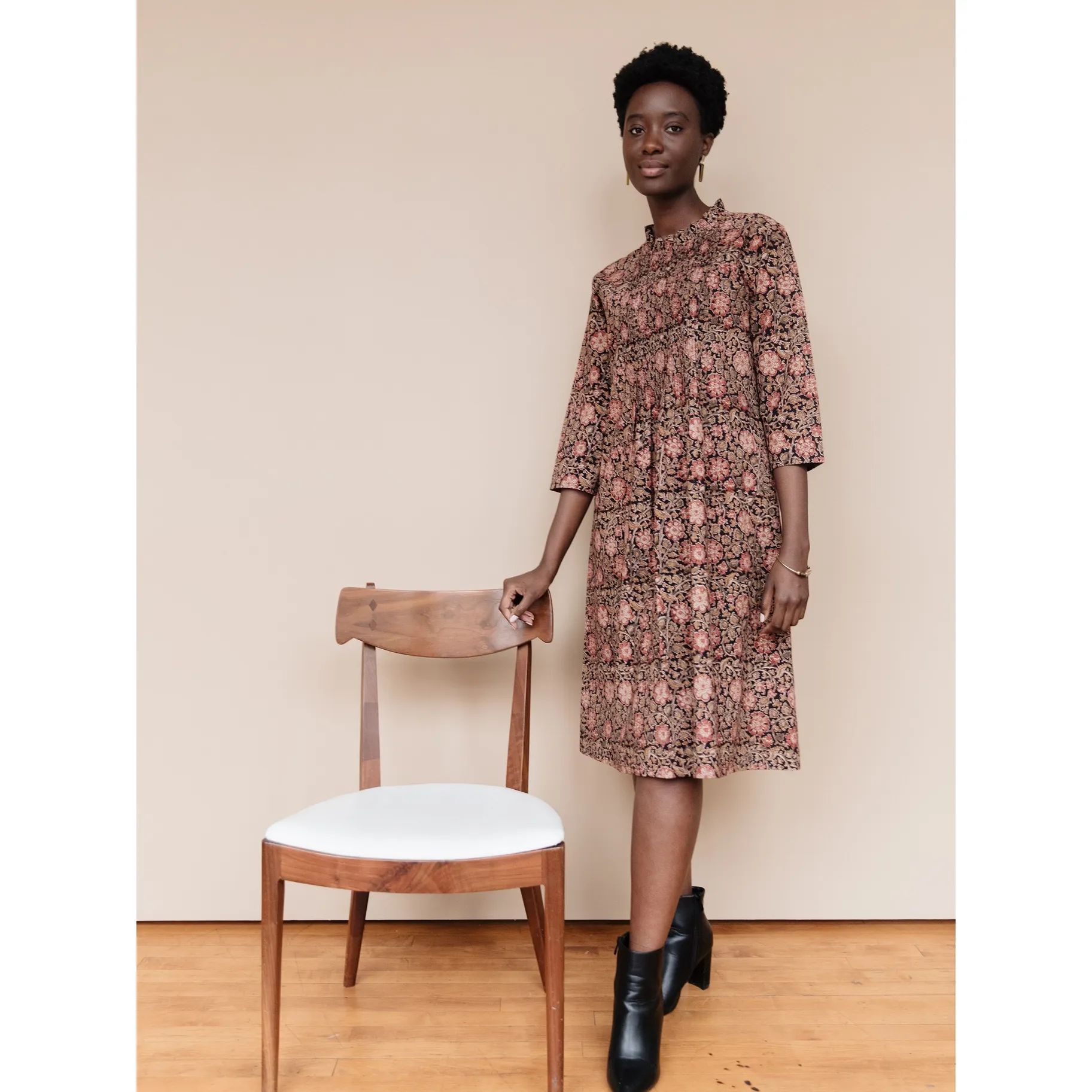 Meredith Dress - Black Floral