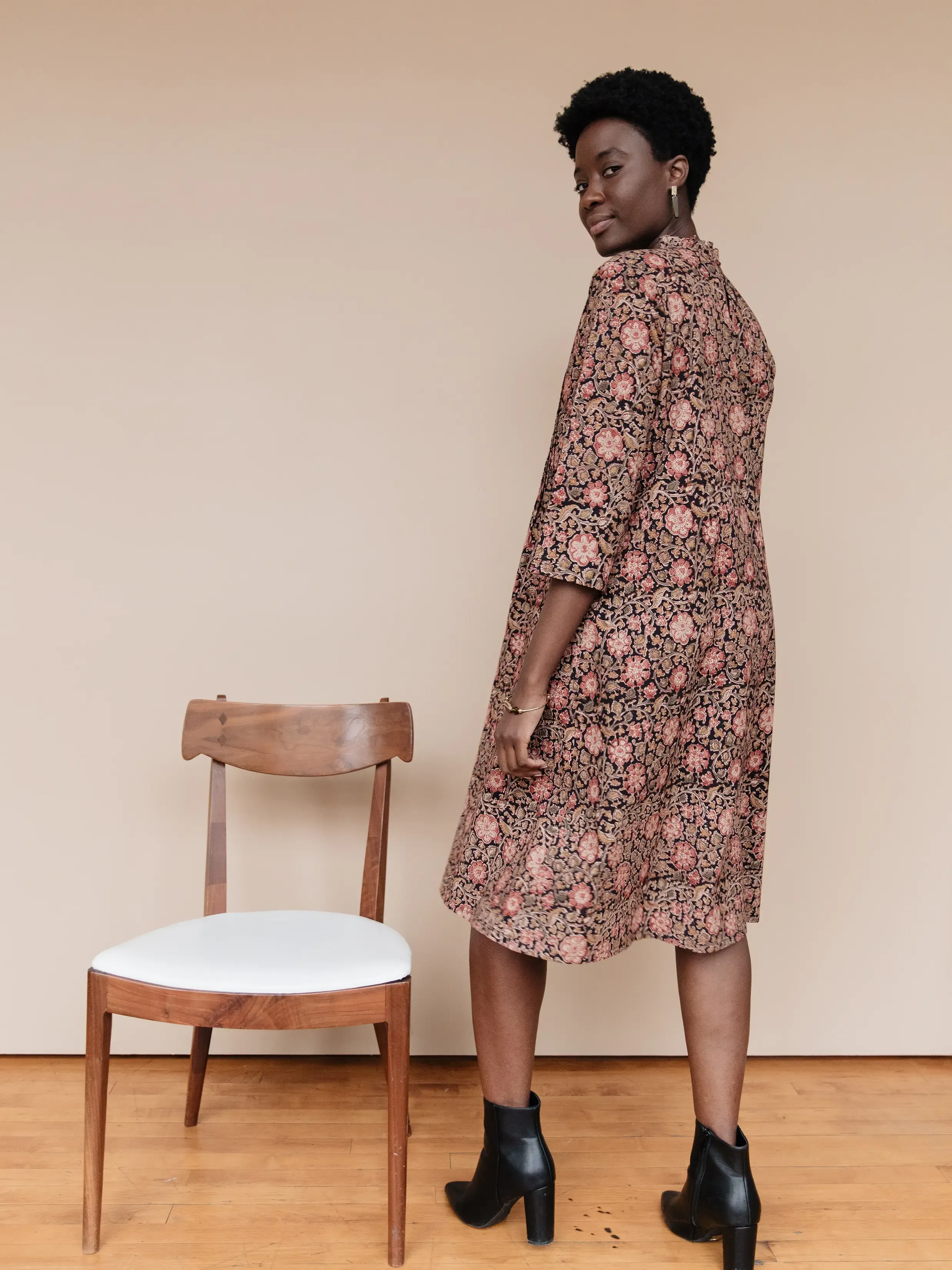Meredith Dress - Black Floral