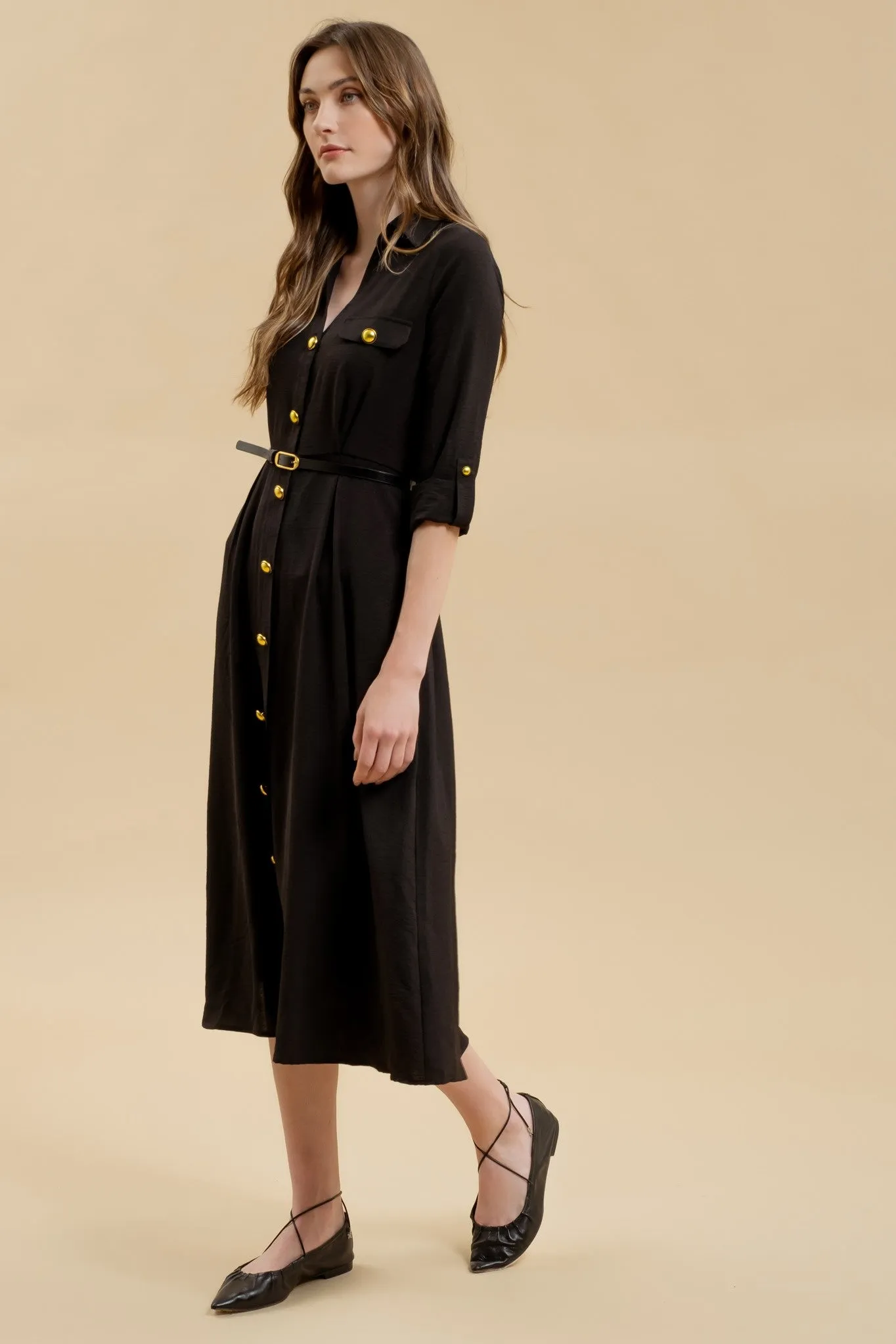 Monica Midi Dress - Black