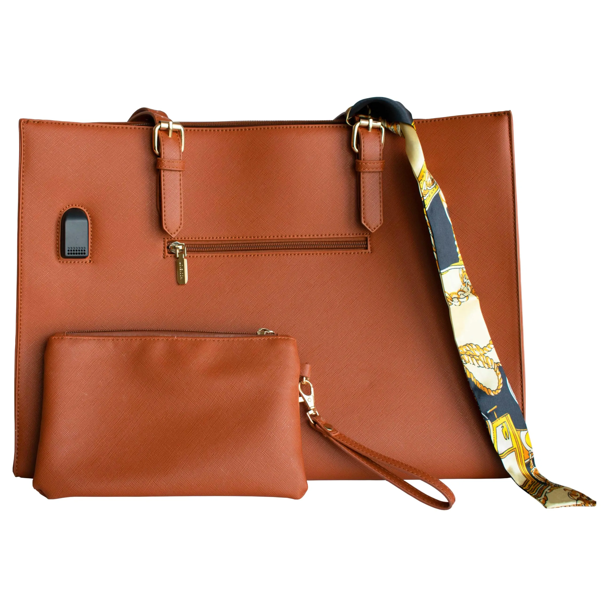 Novus Laptop Bag for Women Tote 15.6 Inch Waterproof PU Leather Work Bag Large Capacity | Laptop Bag Office Business Briefcase Lightweight Travel Handbag Shoulder Bag 2 PCS Set