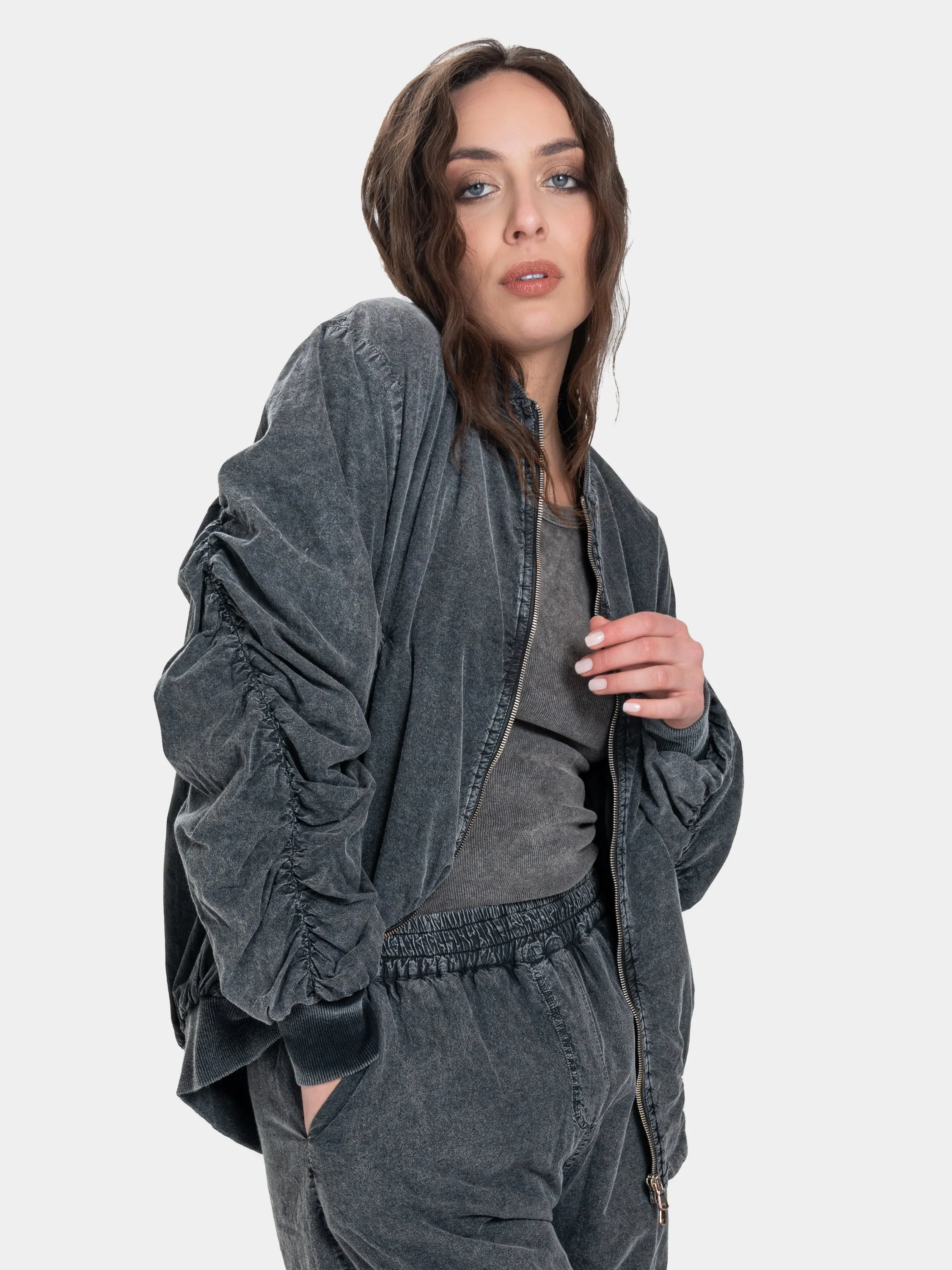 Padded Cotton Bomber Jacket