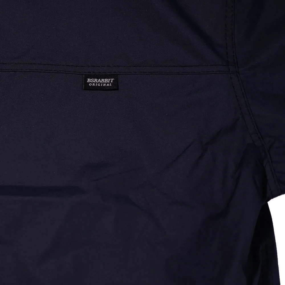 PATCH POCKET HOODED JACKET NAVY