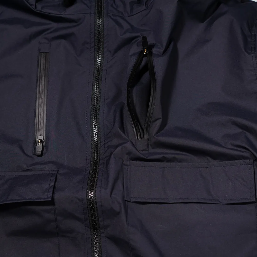 PATCH POCKET HOODED JACKET NAVY