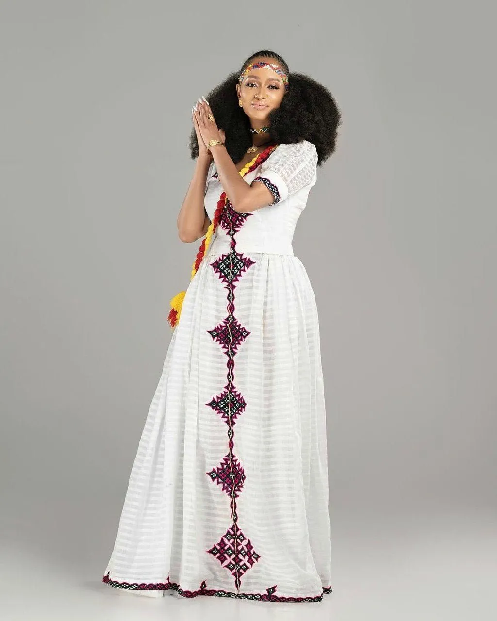 Pink and Black Pattern Habesha Dress Modern Habesha Kemis Design Habesha Libs Ethiopian Dress Style
