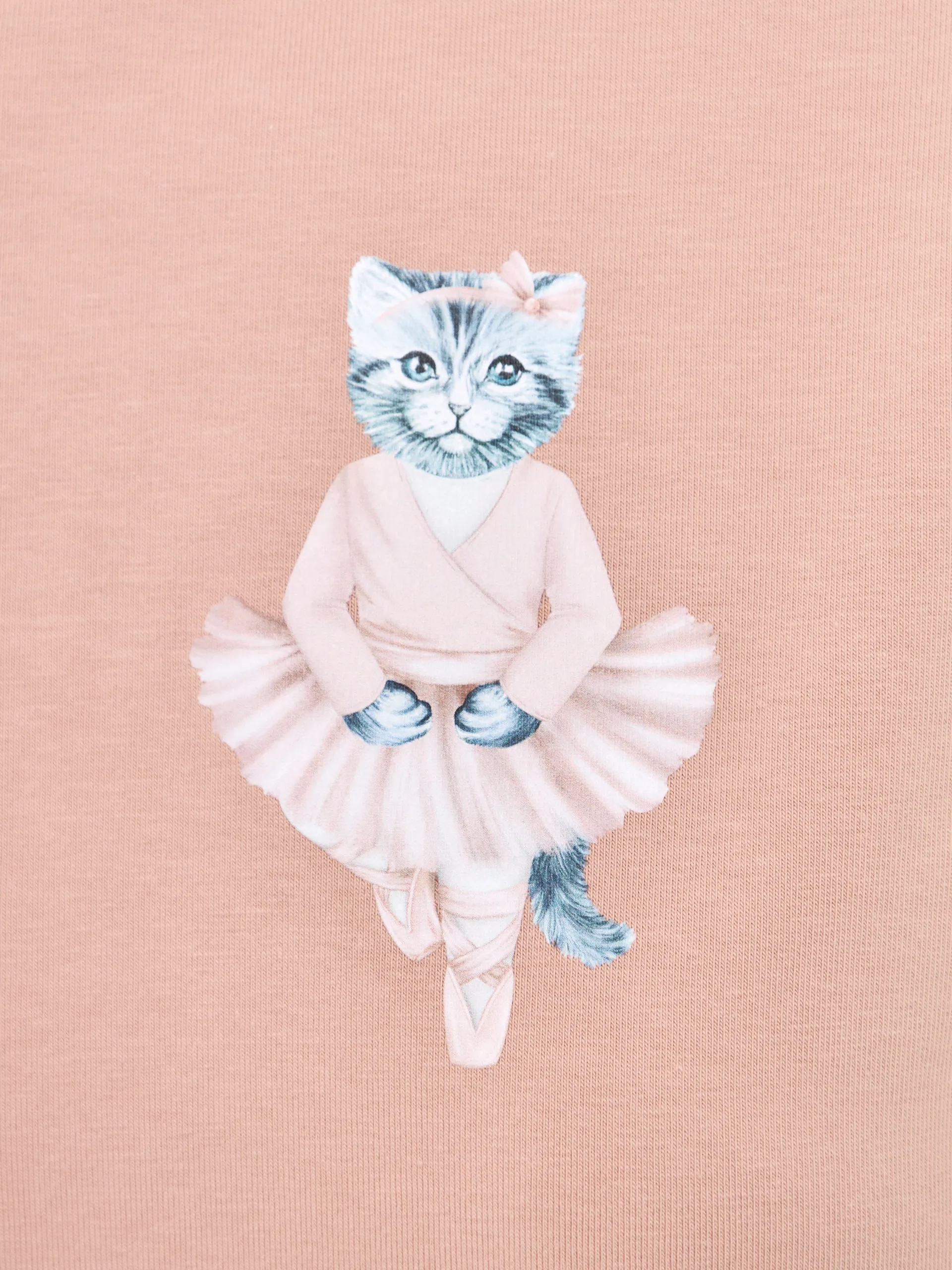 Pink Printed T-shirt BALLET CAT