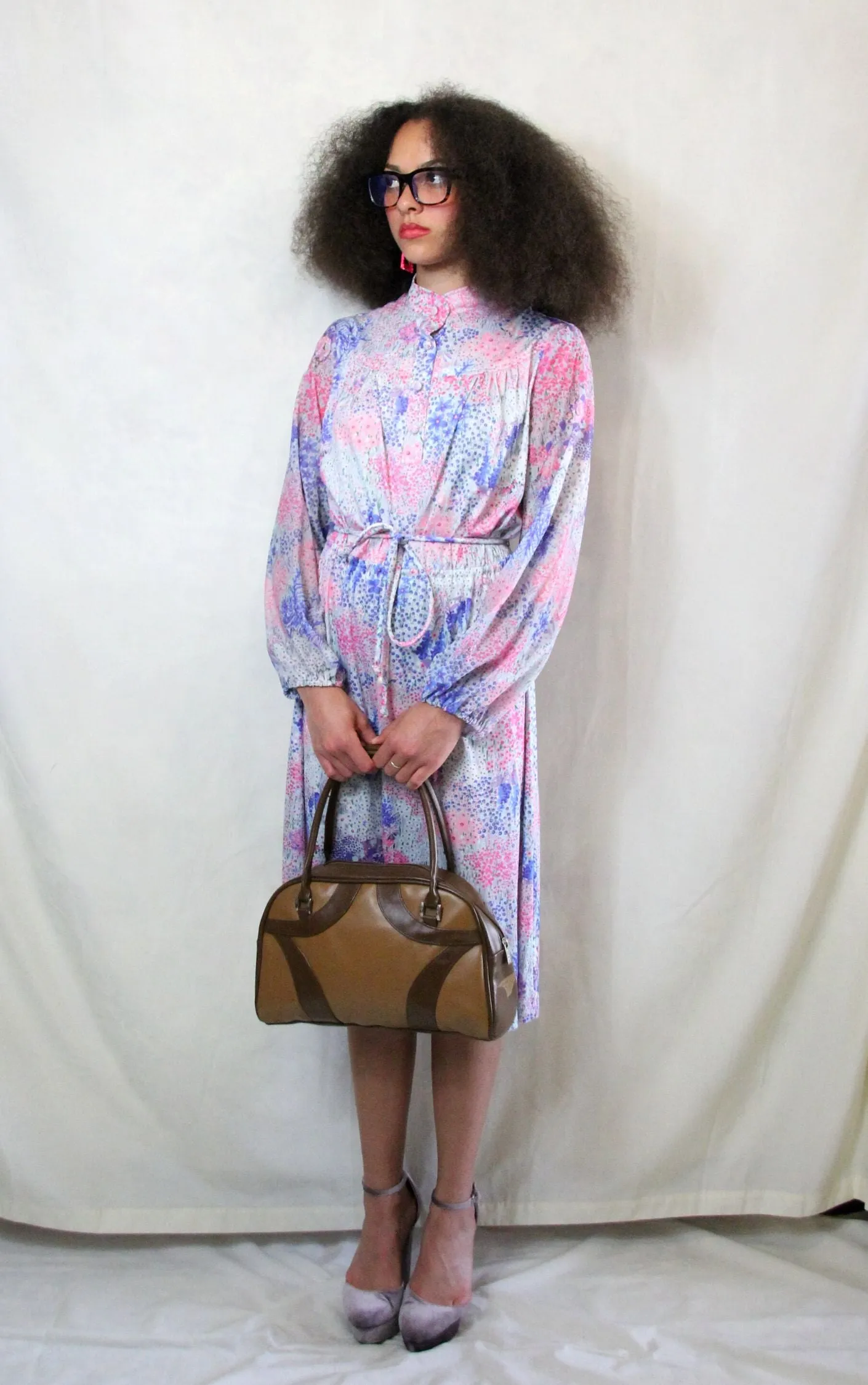 Pink Vintage Midi Tea Dress