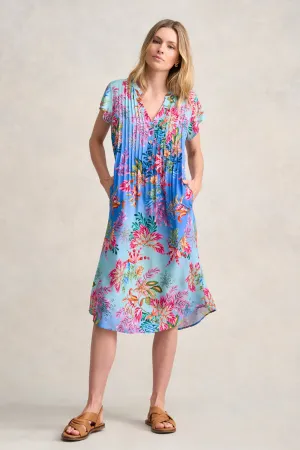 Pleat Front Midi Dress