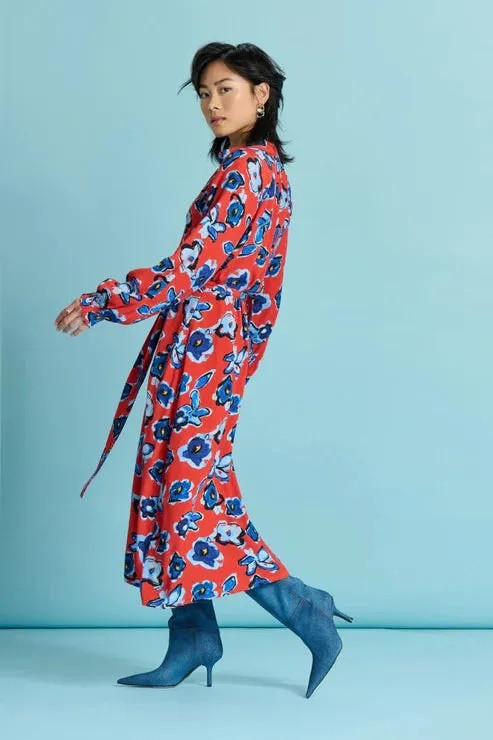 POM DRESS | Flower Glory Red