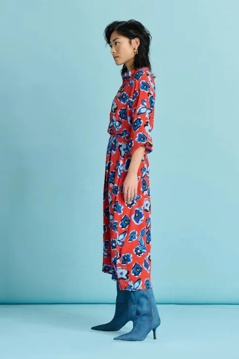POM DRESS | Flower Glory Red