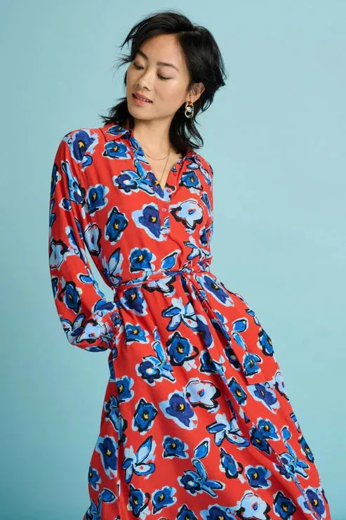 POM DRESS | Flower Glory Red