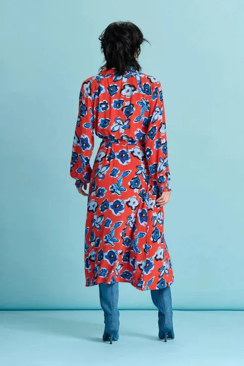 POM DRESS | Flower Glory Red