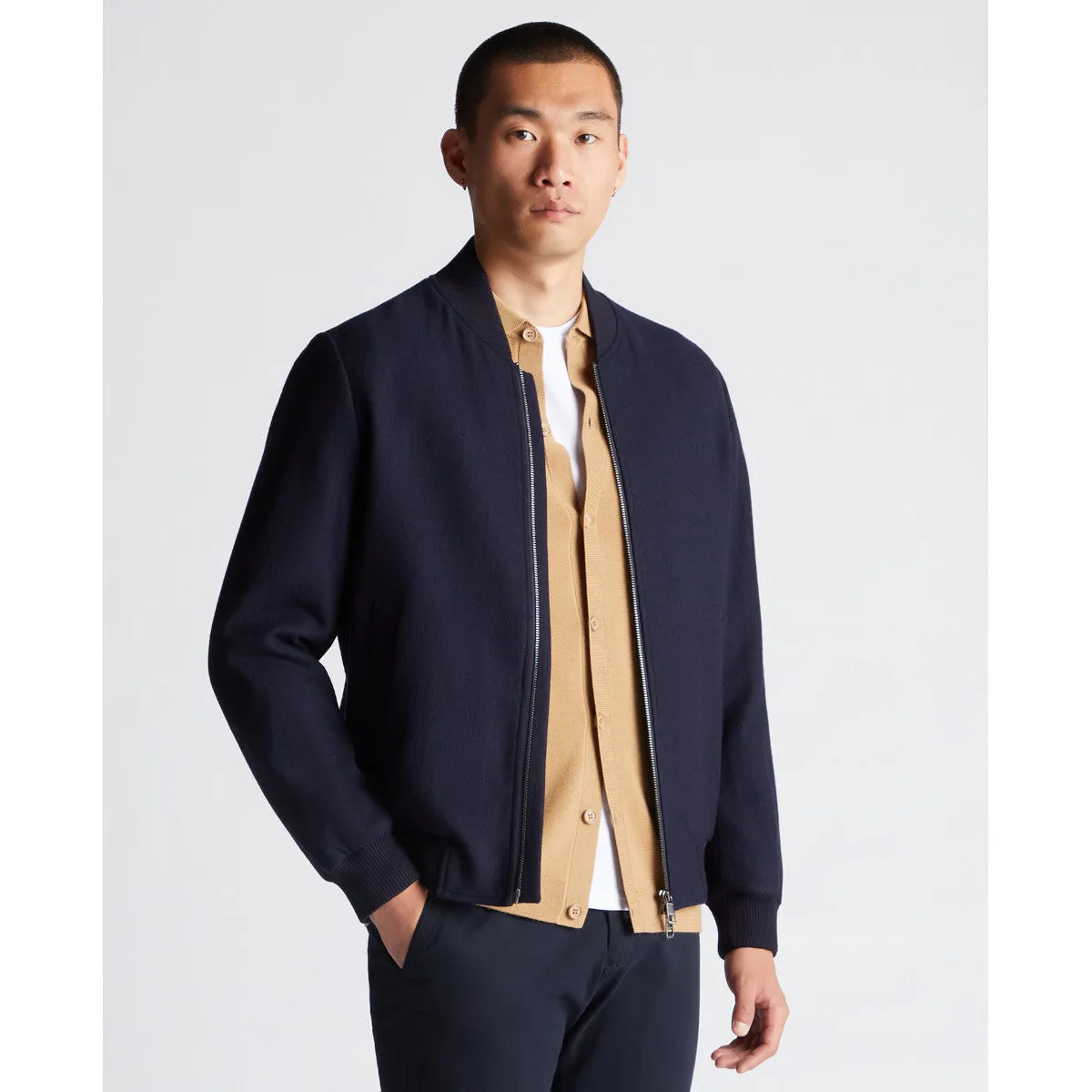 Remus Uomo Colter Flannel Bomber 78 Navy