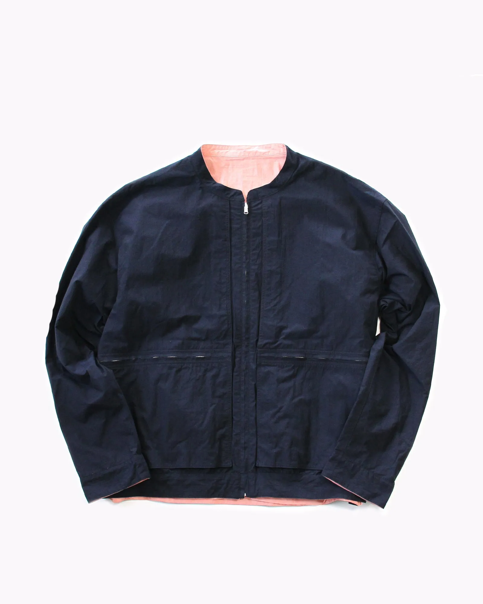 Reversible Bomber Jacket - Navy/Coral