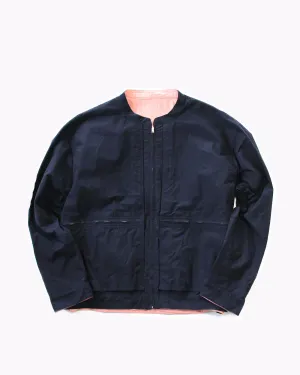 Reversible Bomber Jacket - Navy/Coral