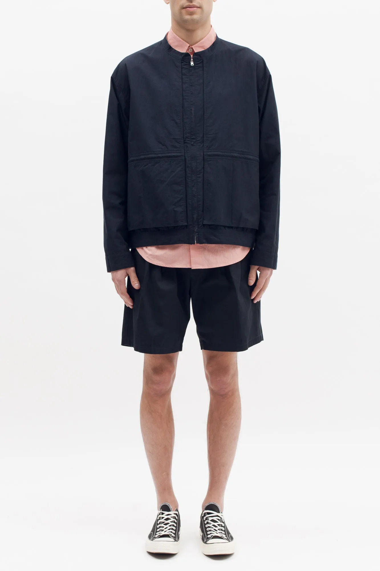 Reversible Bomber Jacket - Navy/Coral