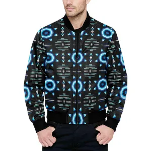 Rising Star Wolf Moon Unisex Heavy Bomber Jacket with Quilted Lining