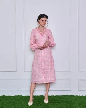 Roeship Ghingam Checkered Midi Dress