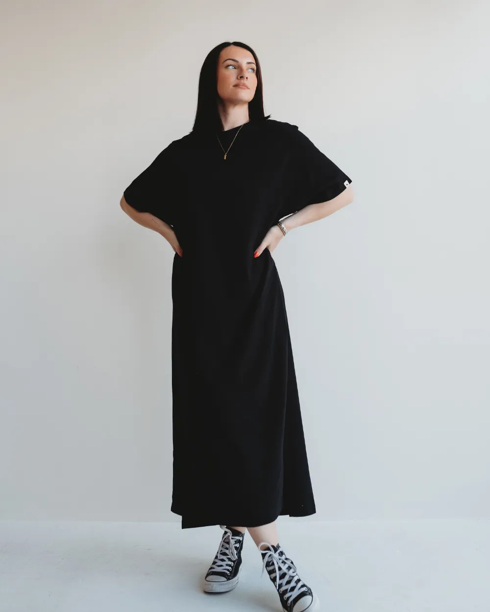 Ruby Black Midi Dress