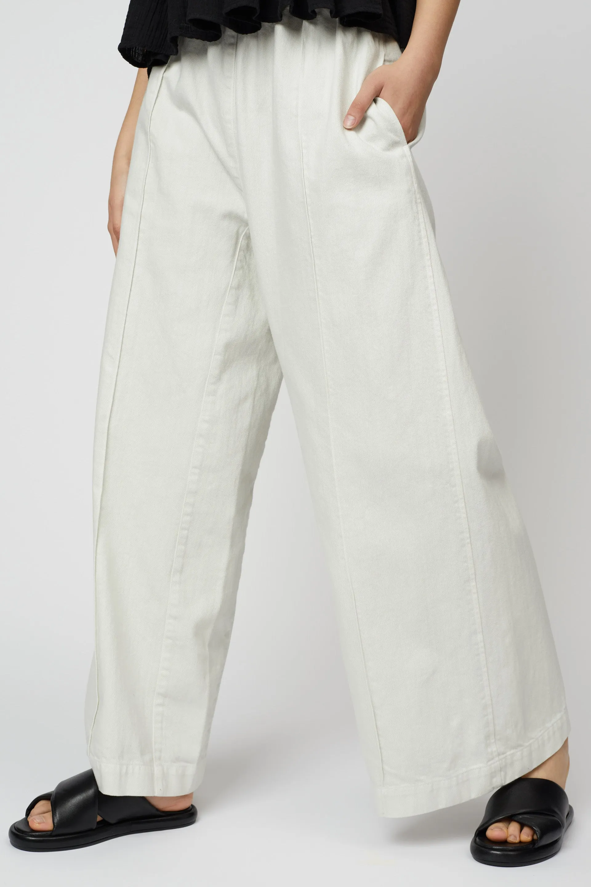 Sample Sale Wide Pant - Drapey Bio Washed Twill