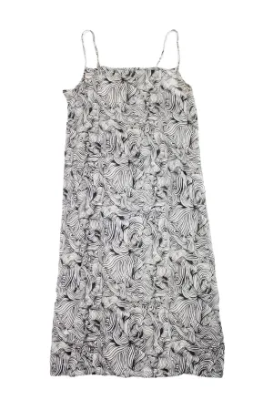 Sheer Swirl Print Slip Dress