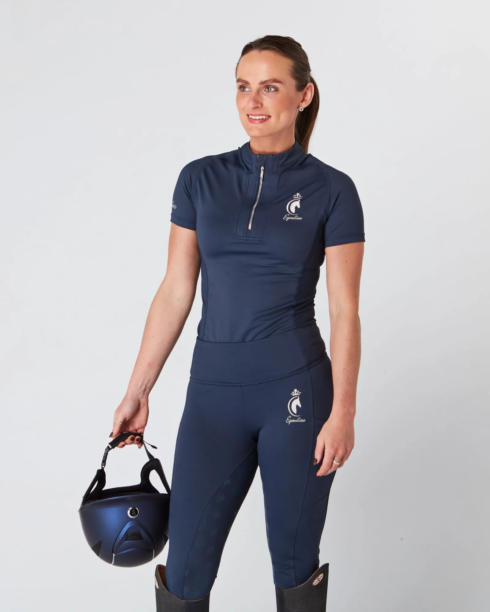 Short Sleeve Equestrian Technical Base Layer - MIDNIGHT NAVY