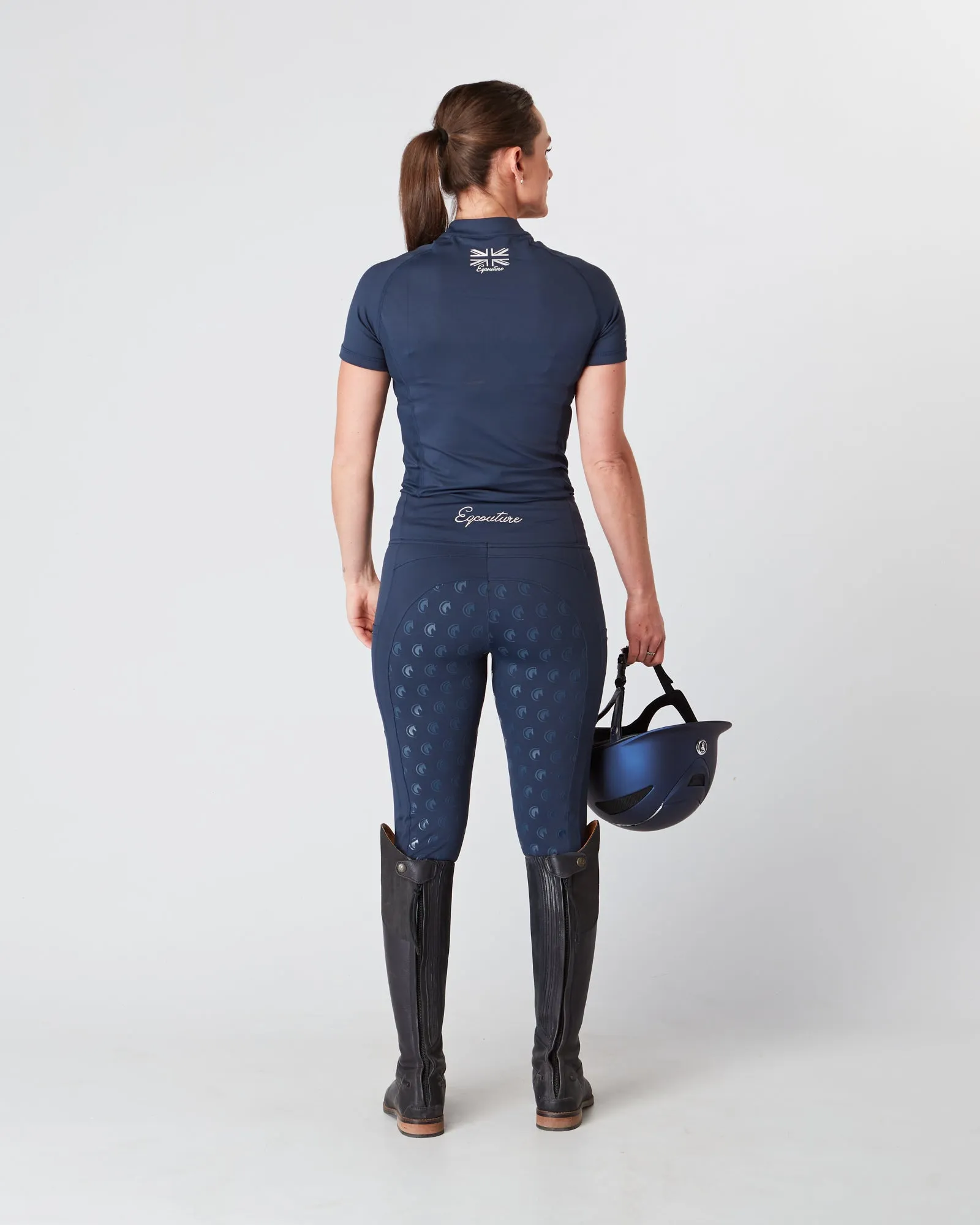 Short Sleeve Equestrian Technical Base Layer - MIDNIGHT NAVY