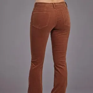 Stetson Women's No. 921 High Rise Corduroy Flare Jean in Brown