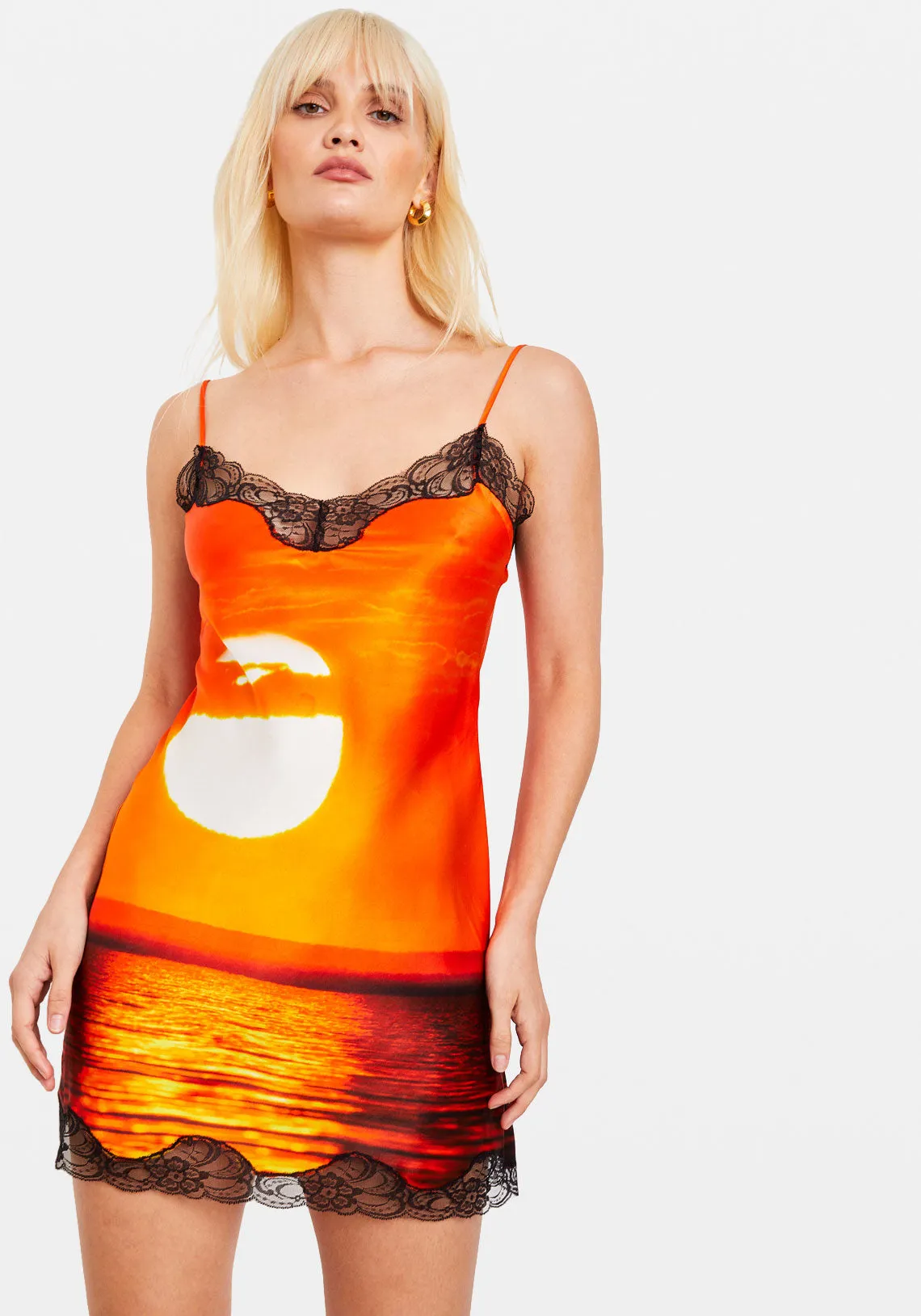 SUNSET SILK SLIP DRESS