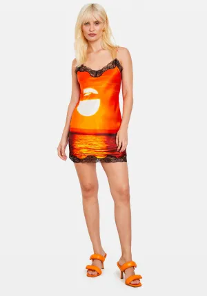 SUNSET SILK SLIP DRESS