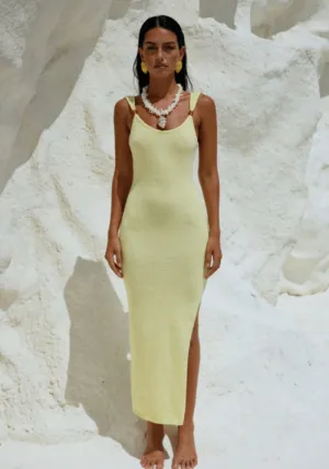 Takita Midi Dress Lemon