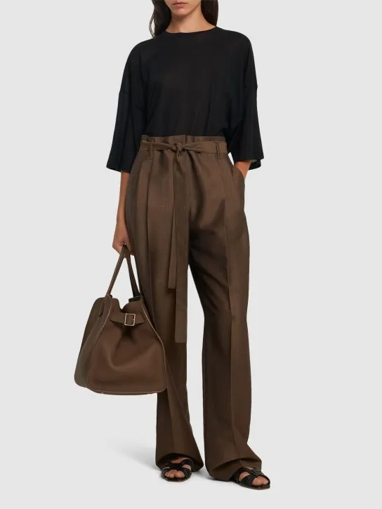 The Row   Lonan mohair &amp; wool wide pants 