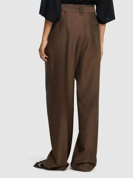 The Row   Lonan mohair &amp; wool wide pants 
