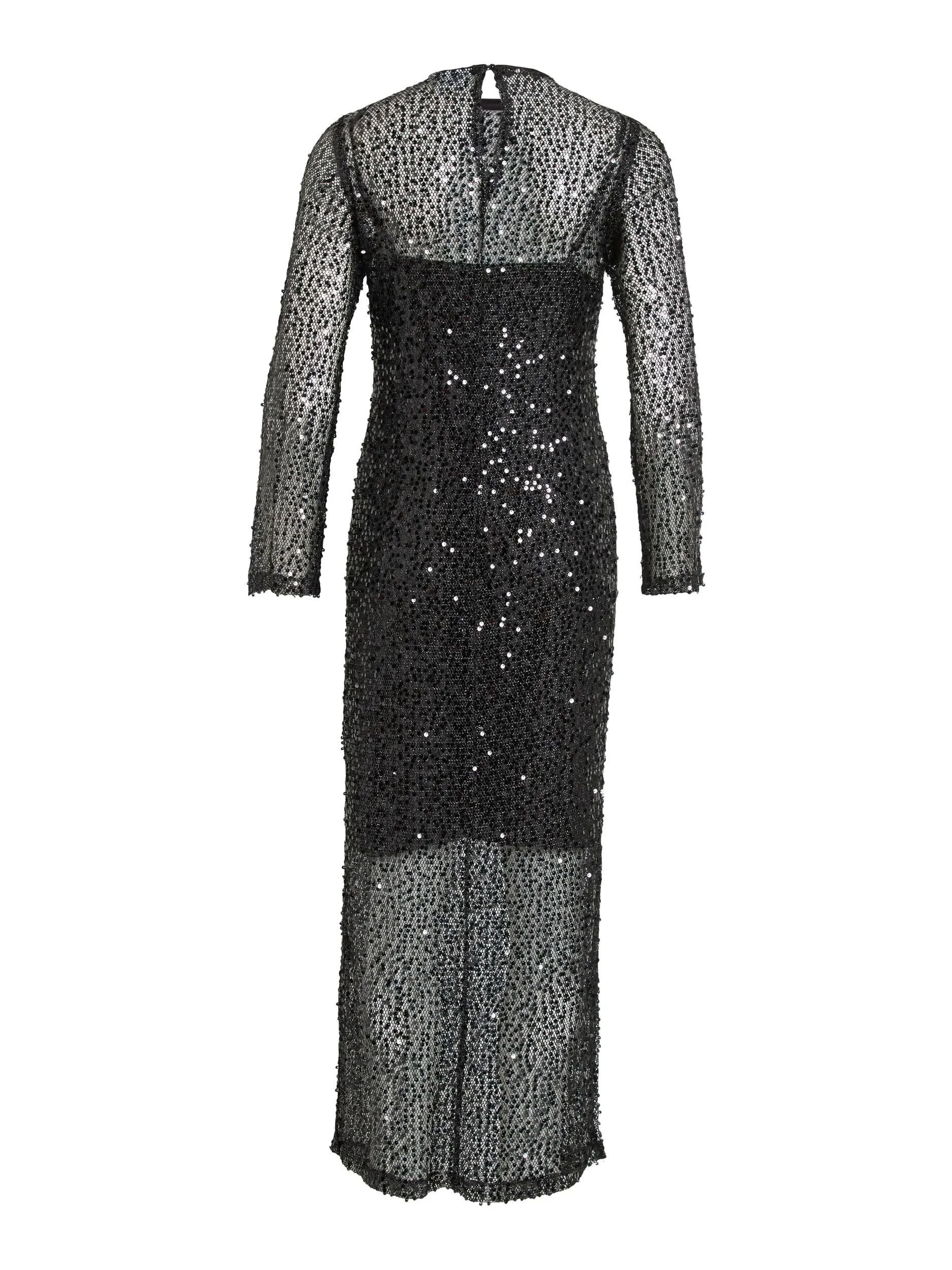 VIDANCE SEQUIN MAXI DRESS (BLACK)