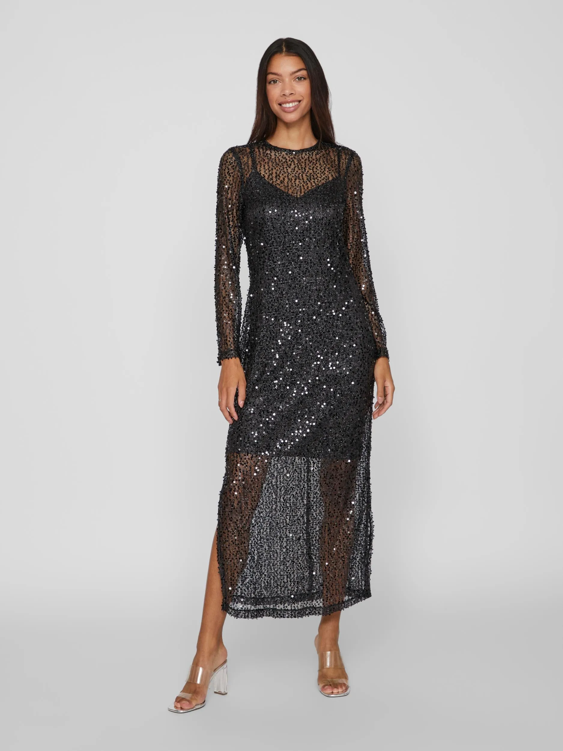 VIDANCE SEQUIN MAXI DRESS (BLACK)