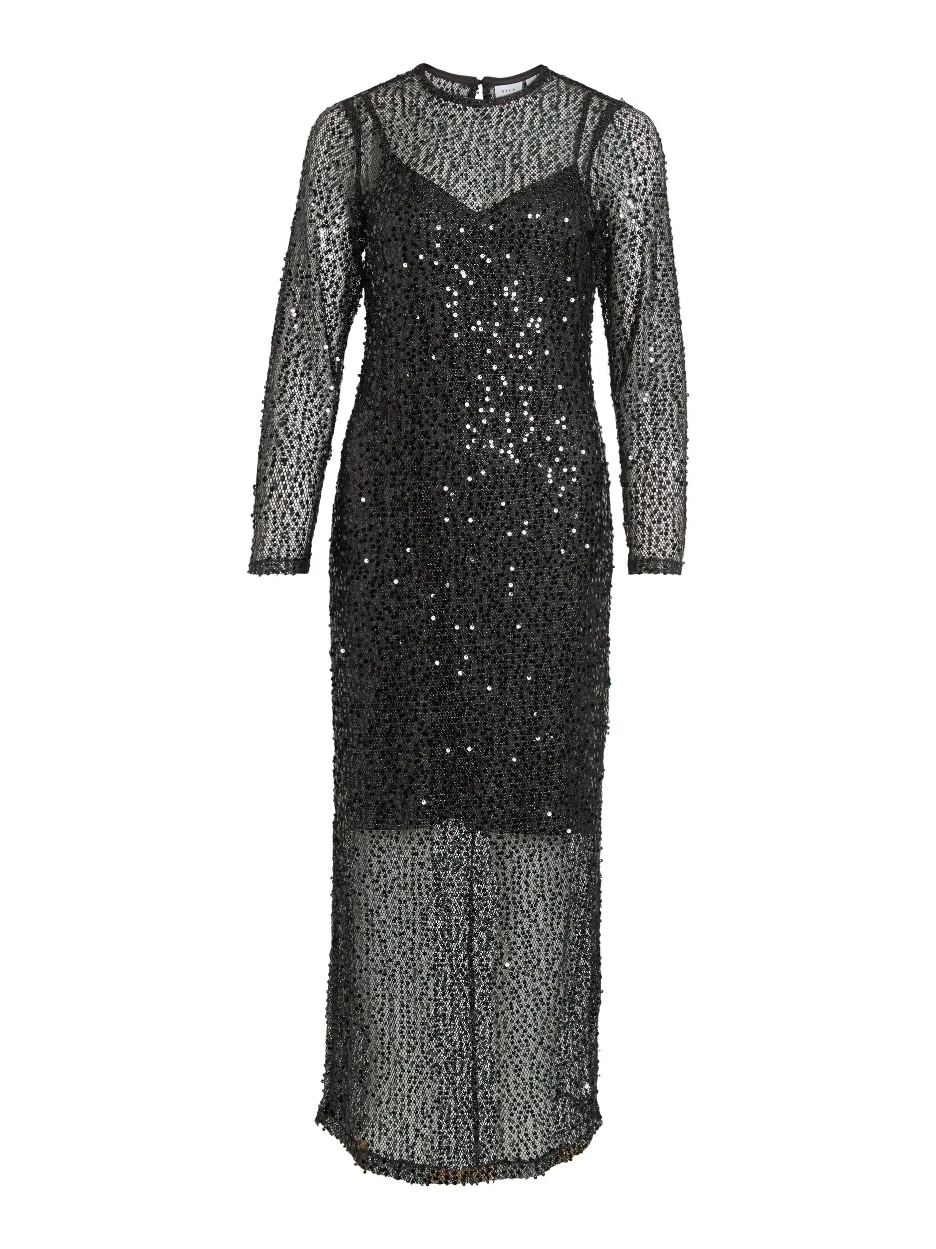 VIDANCE SEQUIN MAXI DRESS (BLACK)