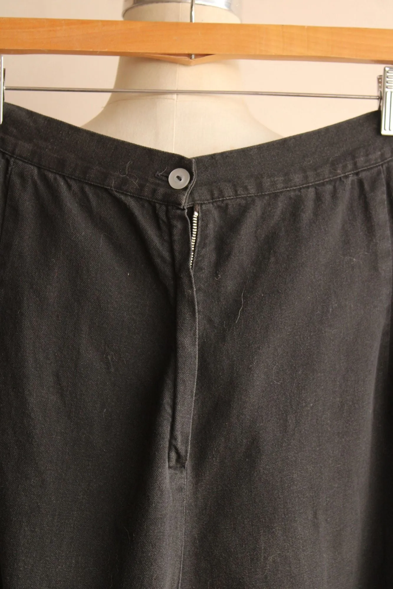 Vintage 1950s Volup Size Alfred Paquette Black Capri Pants