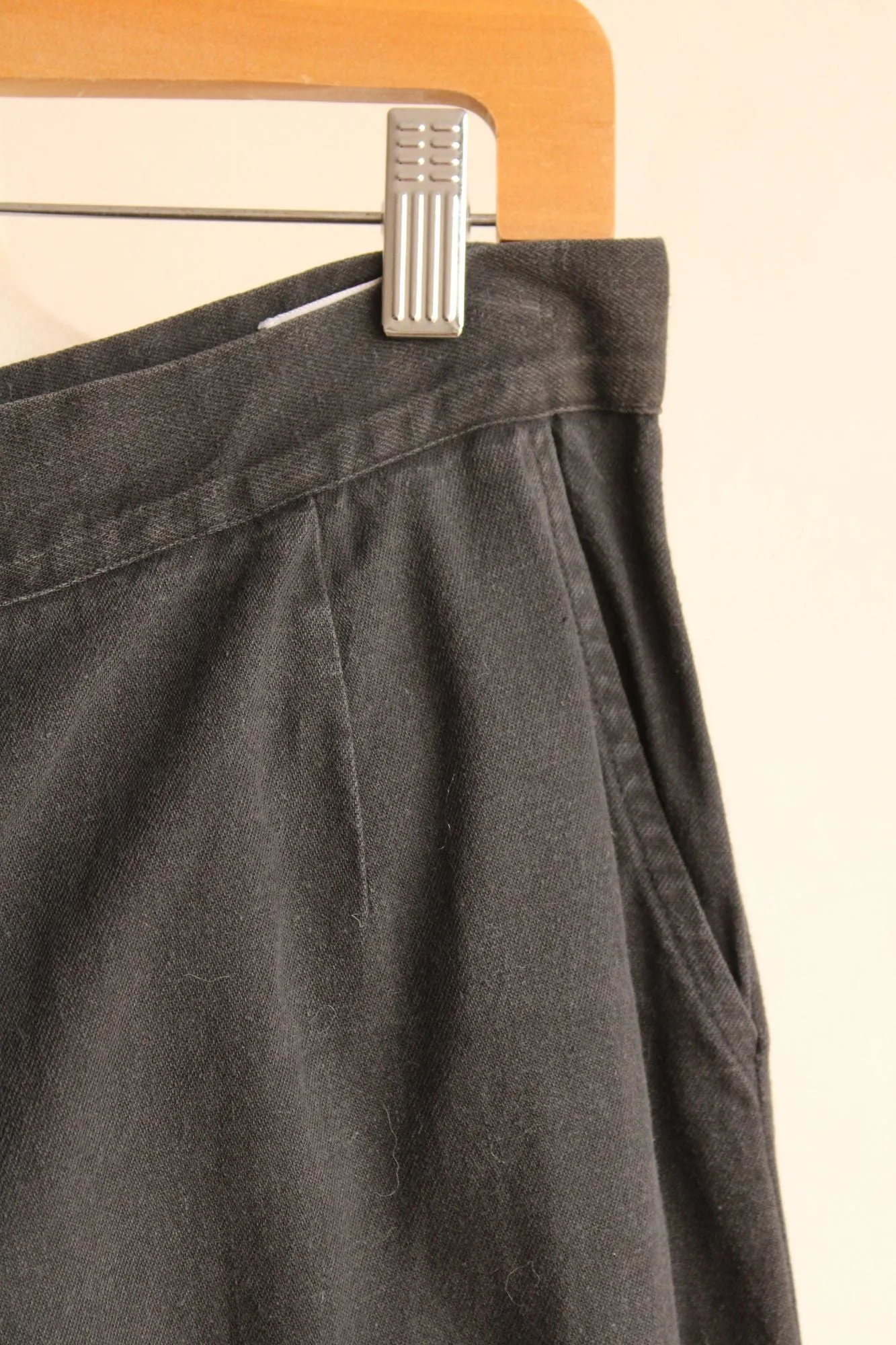 Vintage 1950s Volup Size Alfred Paquette Black Capri Pants