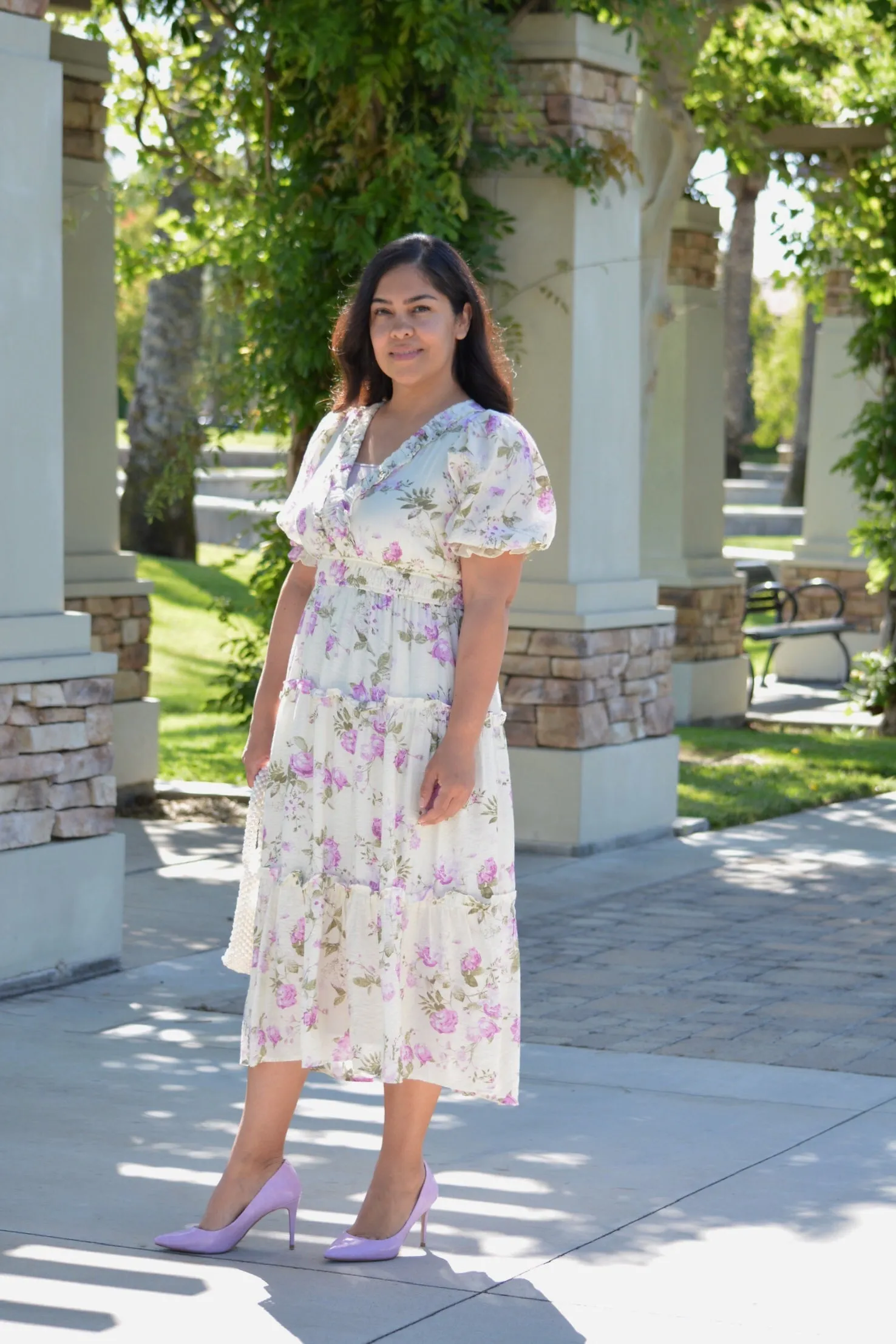 Viola Pink Floral Dress