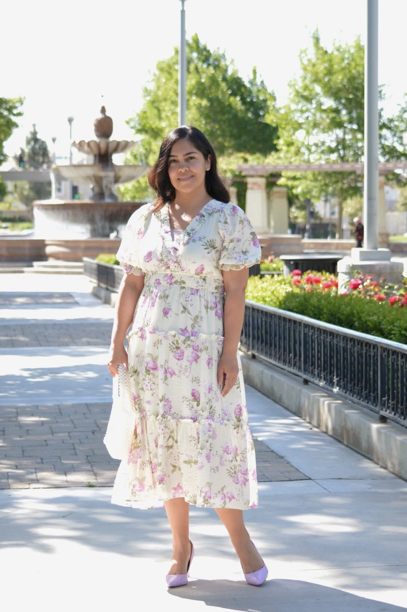 Viola Pink Floral Dress