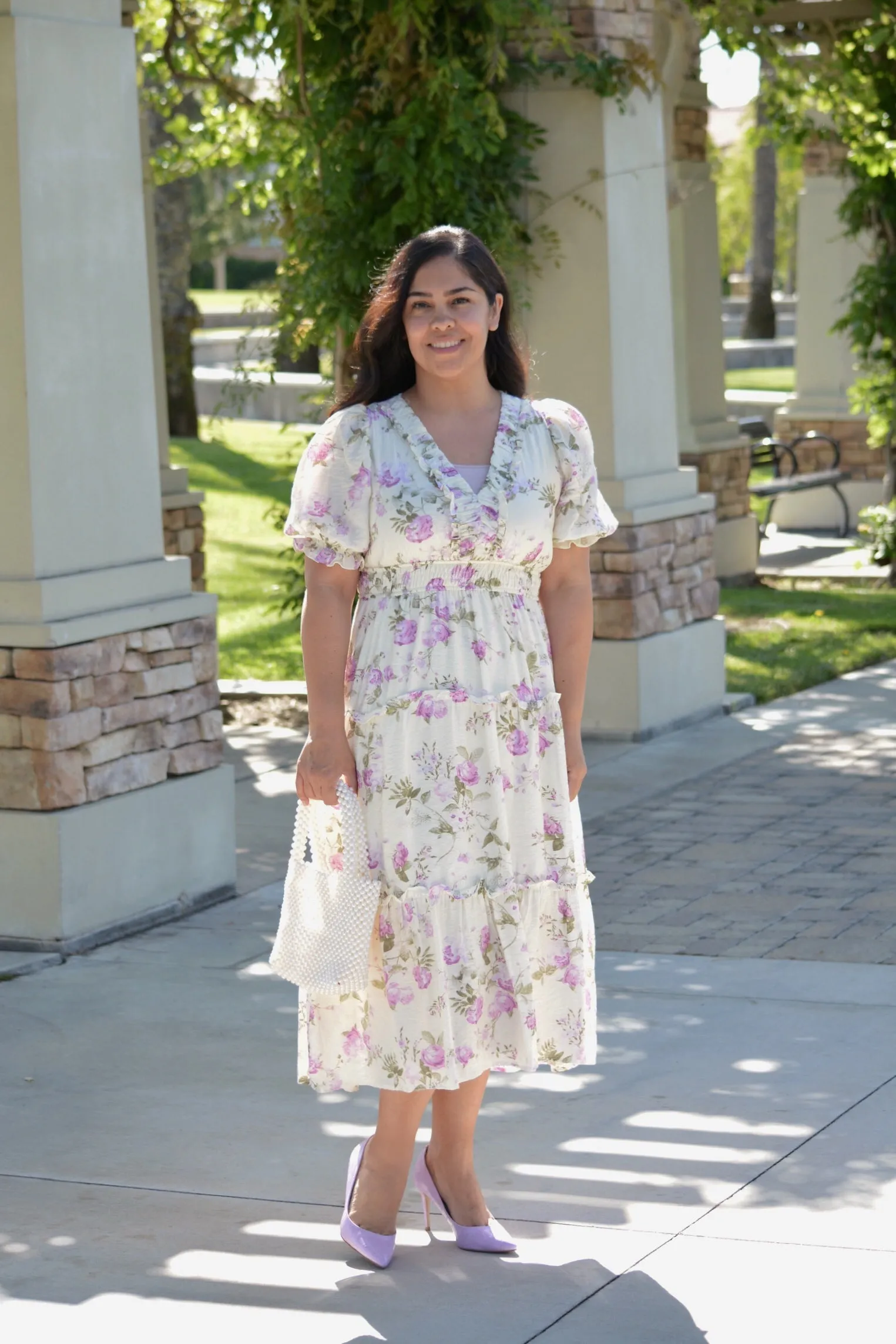 Viola Pink Floral Dress