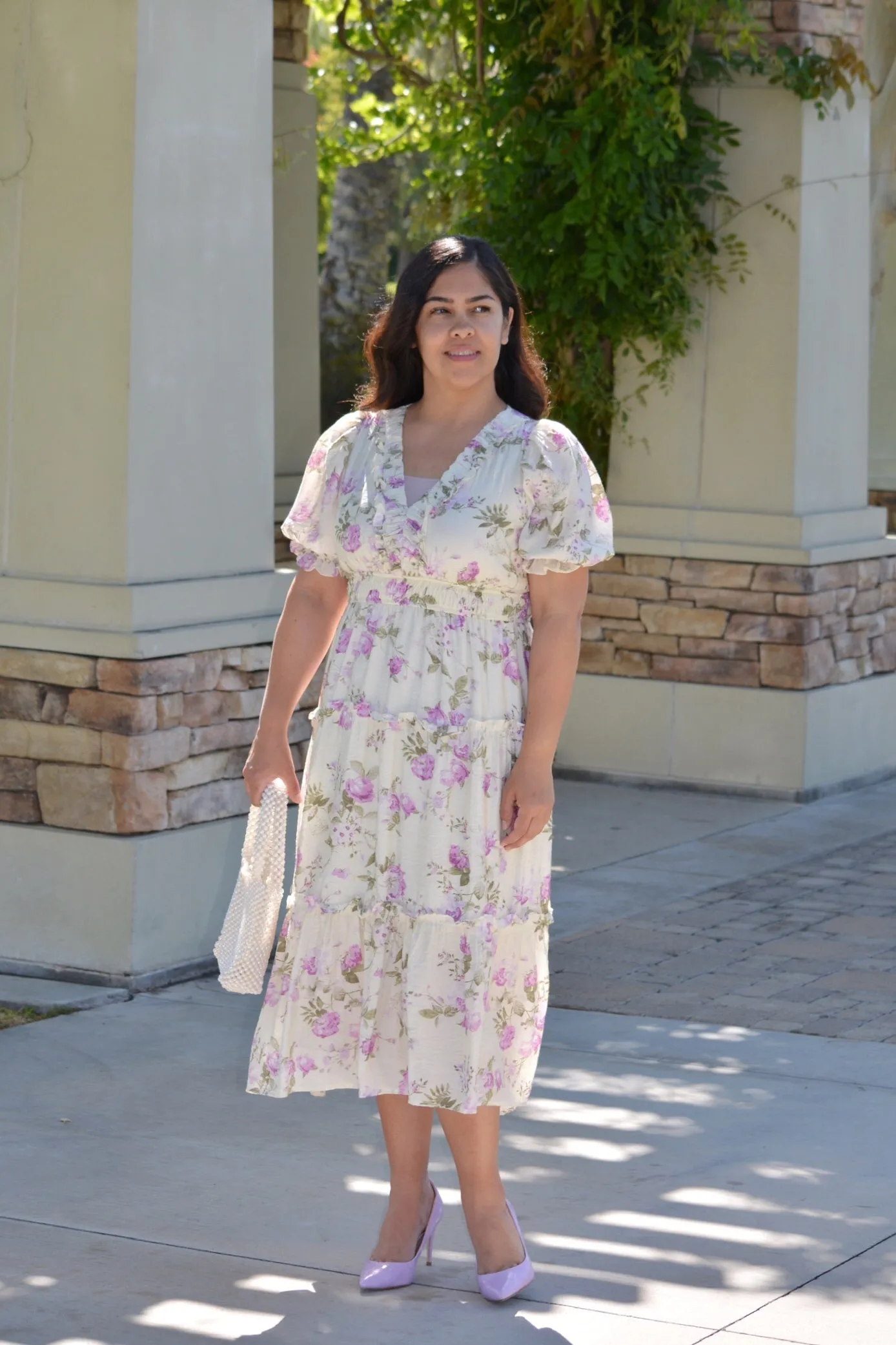 Viola Pink Floral Dress
