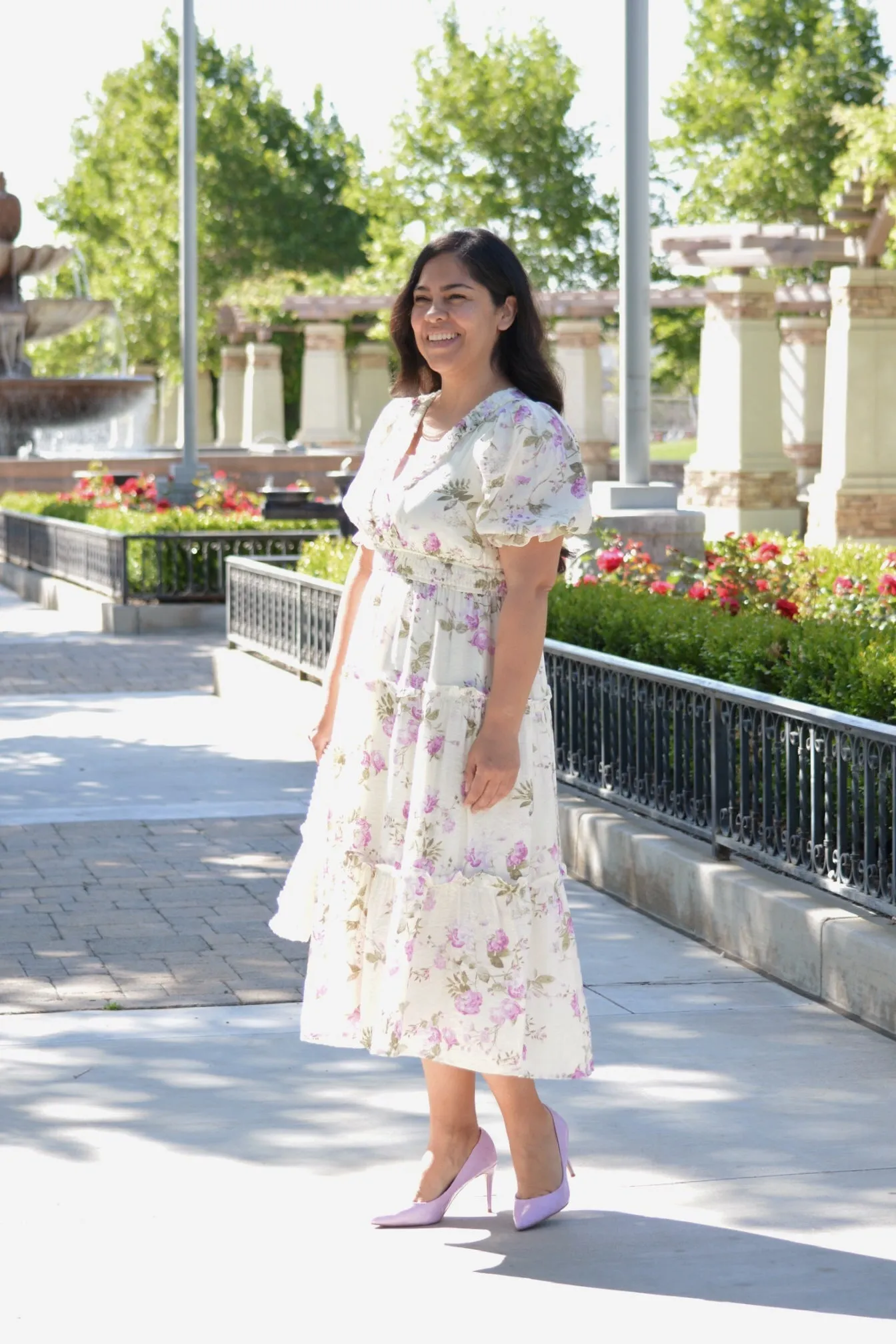 Viola Pink Floral Dress