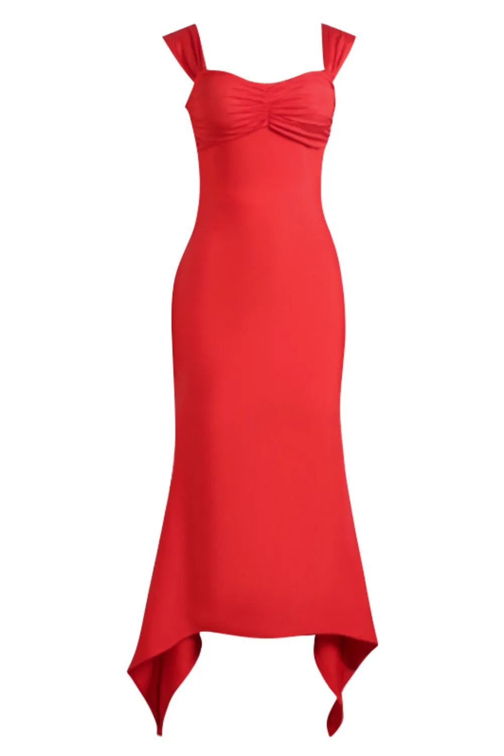 Wedding Guests / Ruched Sweetheart Neck Hem Detail Dress
